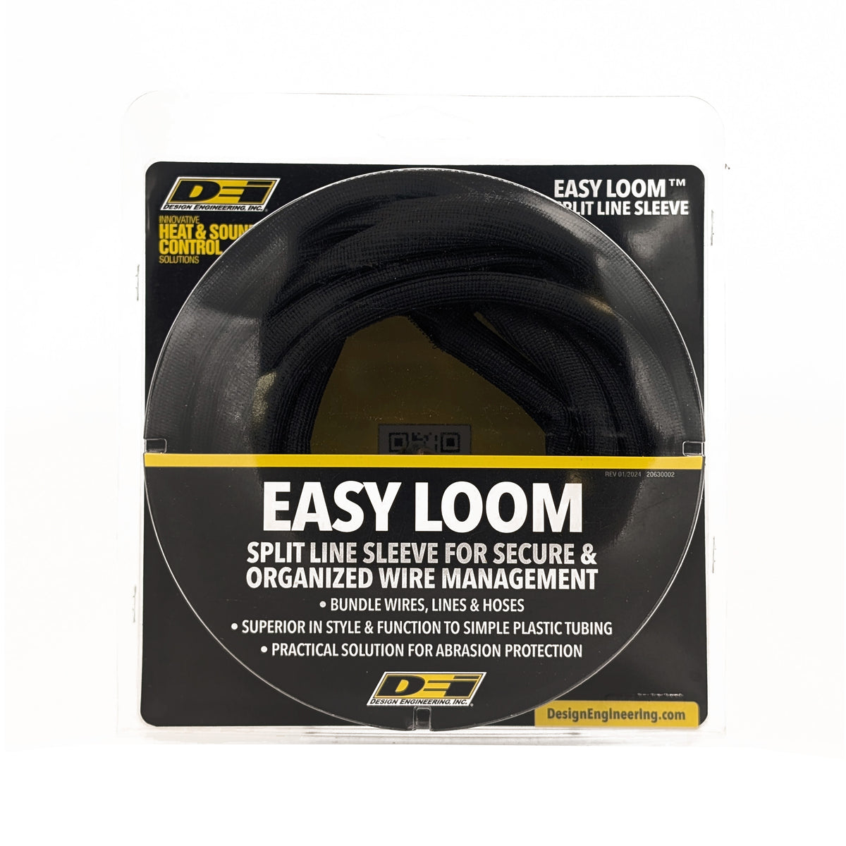 DEI Split Wire Sleeve Easy Loom 8mm-5/16in x 20 Black - 10651 by DEI - front view