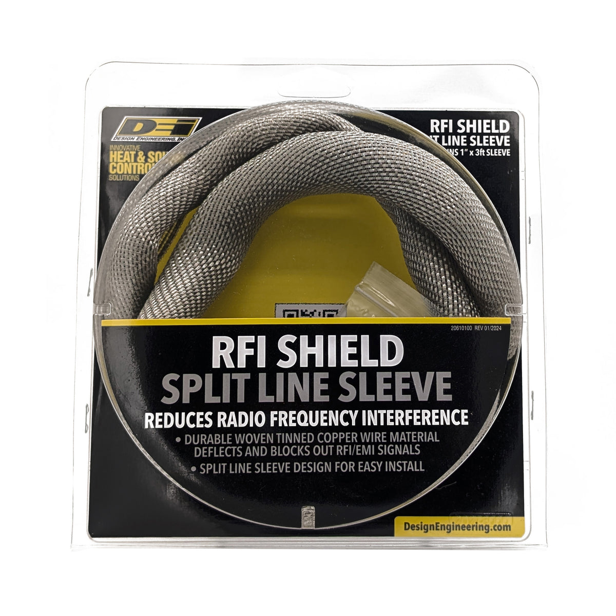 DEI RFI Shield Split Sleeve - 1in x 3ft - 10682 by DEI - front view