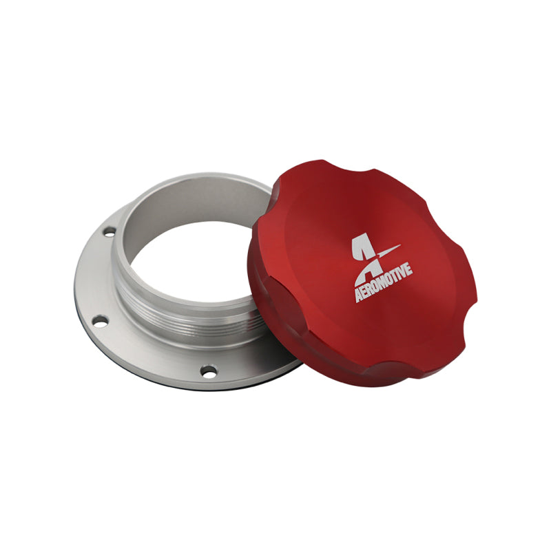 Aeromotive 3in Flanged 6-Bolt Fill Cap - Red - 18729