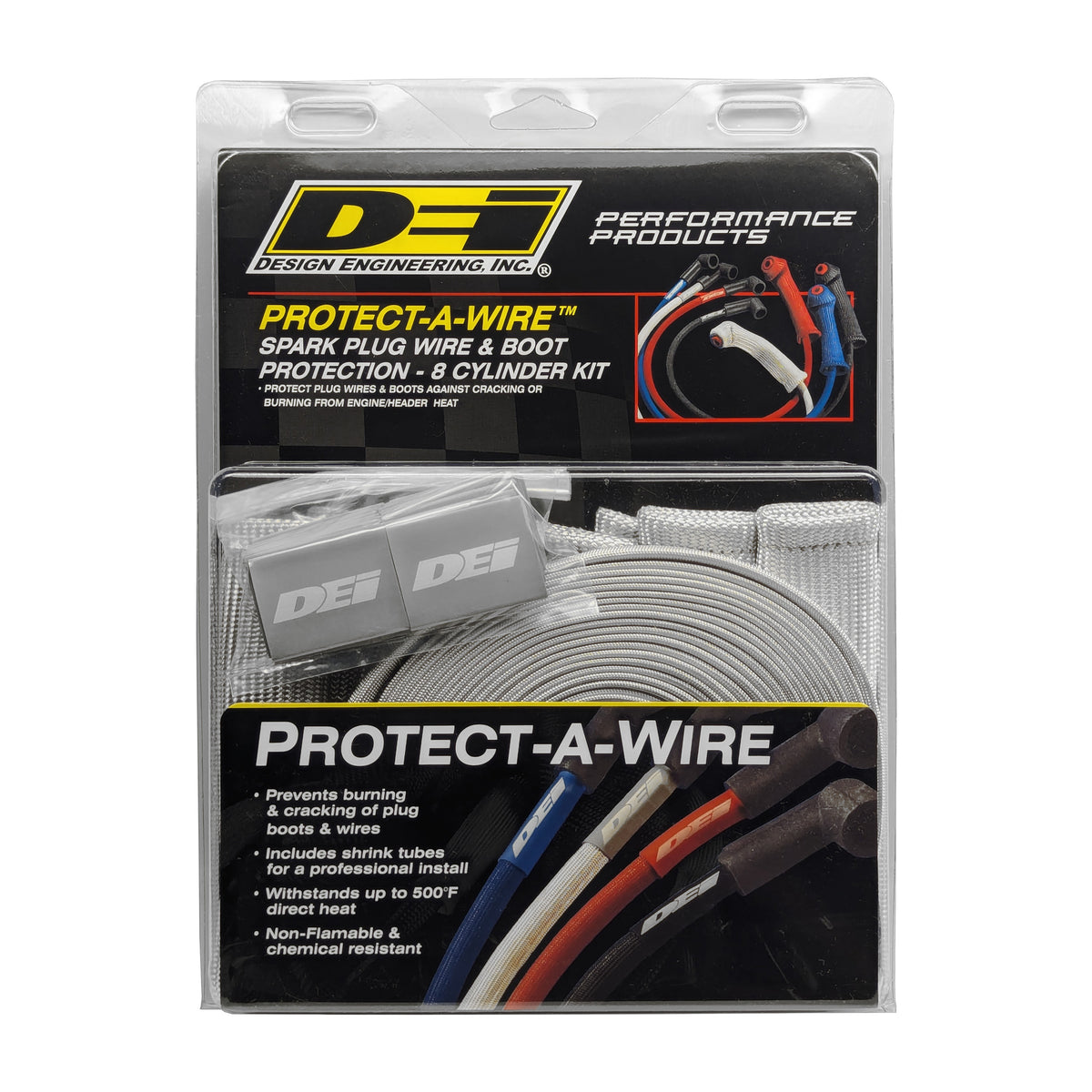 DEI Protect-A-Boot and Wire Kit 8 Cylinder - Silver - 10702 by DEI - front view