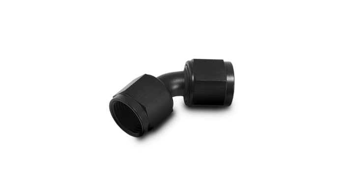 Vibrant -8AN X -8AN Female Flare Swivel 45 Deg Fitting ( AN To AN ) -Anodized Black Only - 10713