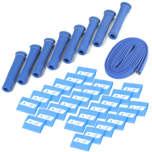 DEI Protect-A-Boot and Wire Kit 8 Cylinder - Blue - 10732 by DEI - front view