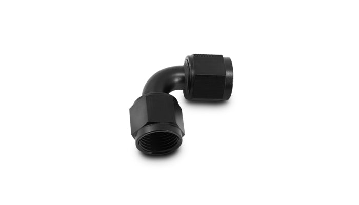 Vibrant -20AN Female 90 Degree Union Adapter (AN to AN) - Anodized Black - 10737