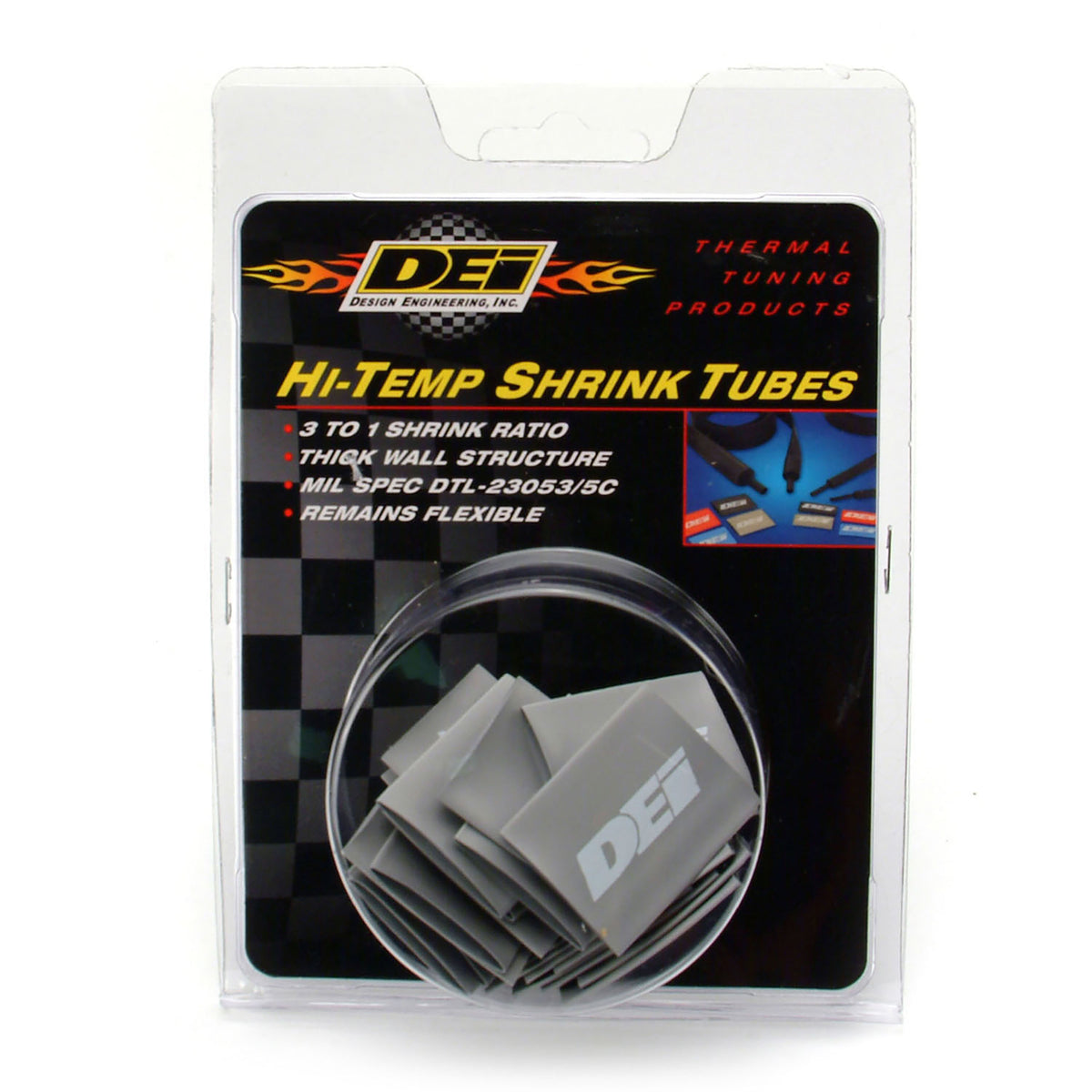 DEI Hi-Temp Shrink Tube 18mm x 1.5in - Gray - 10800 by DEI - front view