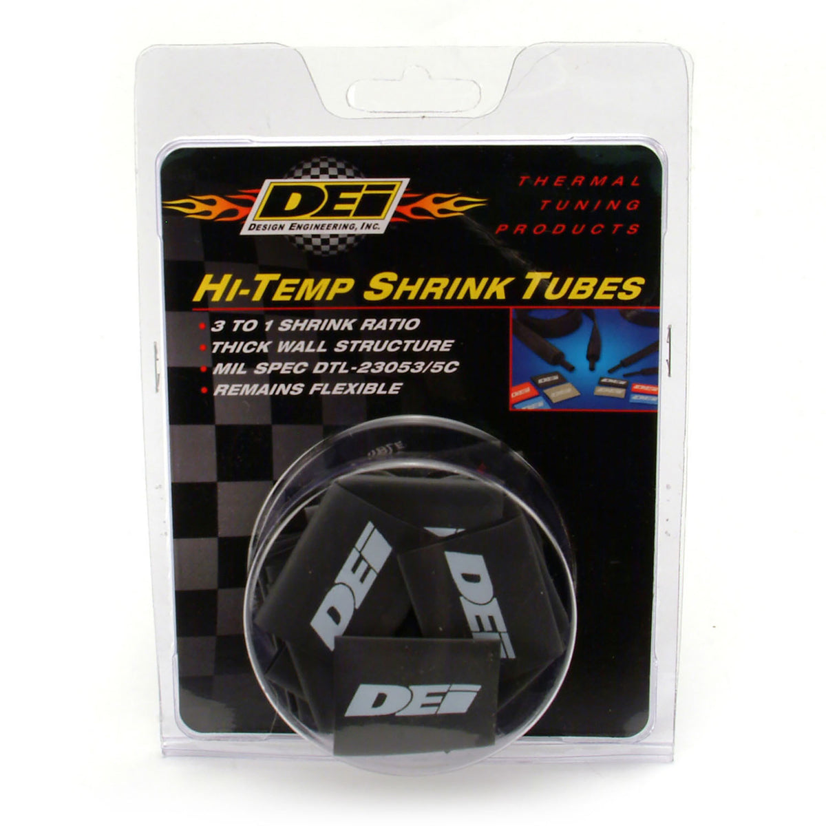 DEI Hi-Temp Shrink Tube 12mm x 1.5in - Black - 10811 by DEI - front view
