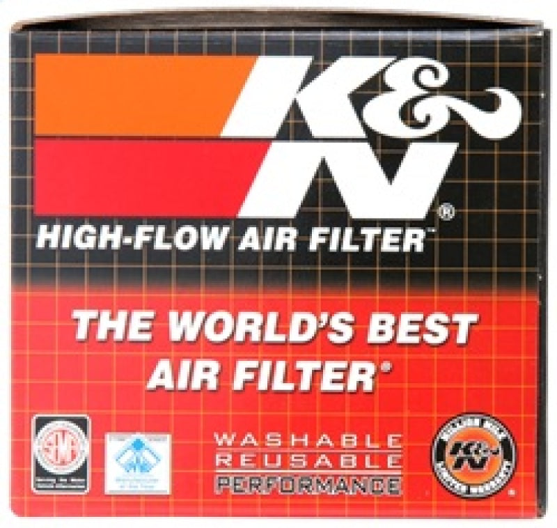 K&amp;N Universal Chrome Filter-Round Straight 2.125in Flg ID x 3in OD x 3in H - RC-1910