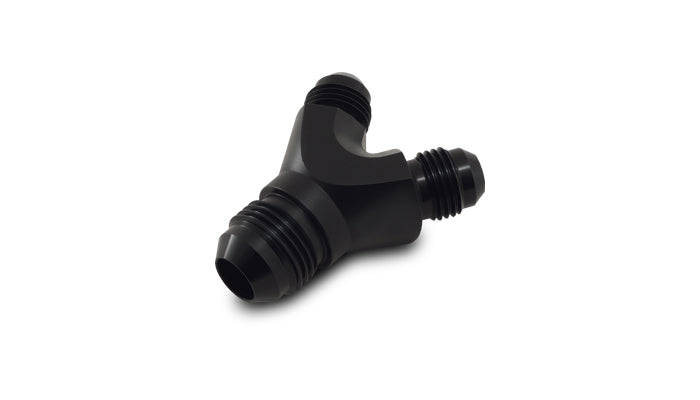 Vibrant -16AN x -16AN x 16AN Y-Adapter Fitting - Aluminum Black - 10815