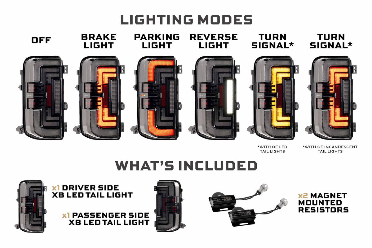 Morimoto - XB LED Tail Lights: Ford Bronco (2021+) (Smoked / Set) - LF750