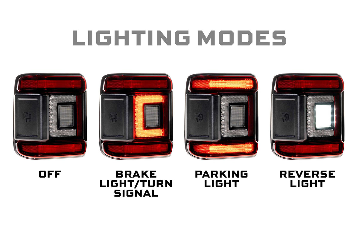 Morimoto - XB LED Tail Lights: Jeep Wrangler JL (18+ / Red Lens / Set) - LF747
