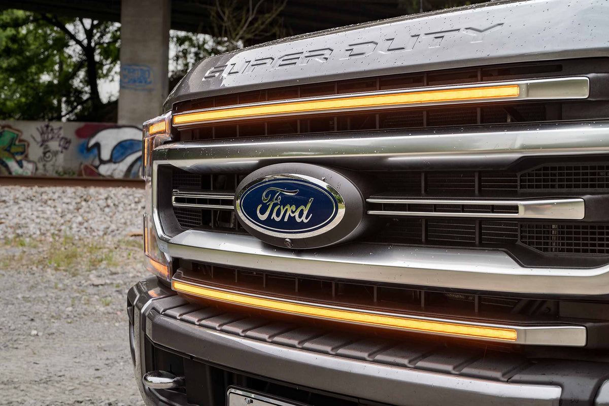 Morimoto - XBG LED DRL Grille Inserts: Ford Super Duty Platinum (20-22) (Amber) - XBG26