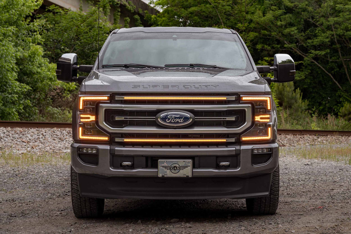Morimoto - XBG LED DRL Grille Inserts: Ford Super Duty Platinum (20-22) (Amber) - XBG26