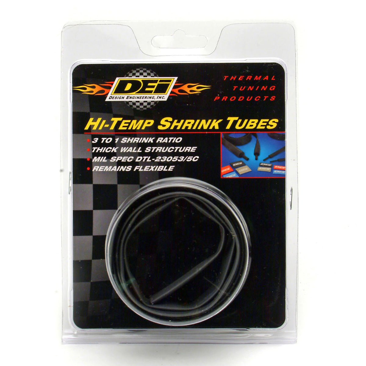 DEI Hi-Temp Shrink Tube 12mm x 4ft - Black - 10833 by DEI - front view
