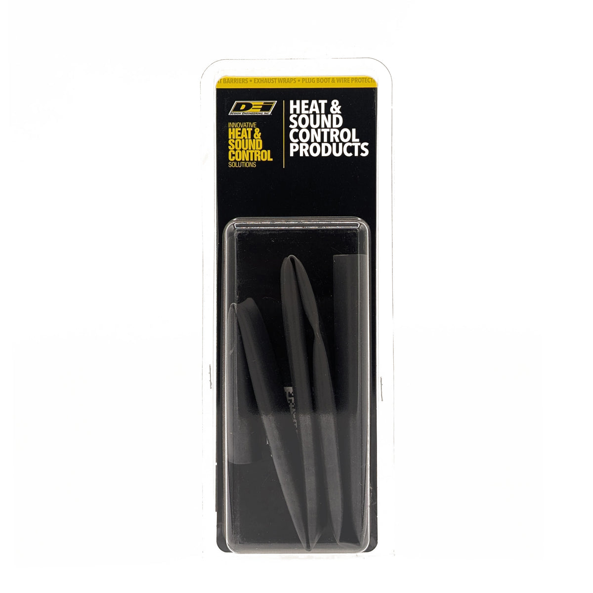 DEI Hi-Temp Shrink Tube 19mm (3/4in) x 2ft w/Adhesive - Black - 10858 by DEI - front view