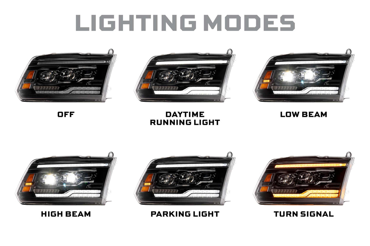 Morimoto - XRGB Evo Headlights: 09-18 Dodge Ram (Set) - LF2-520Y