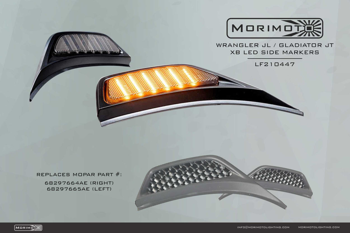 Morimoto - XB LED Side Markers: Jeep JL / JT (18+ / Side Vent / Set) - LF210447