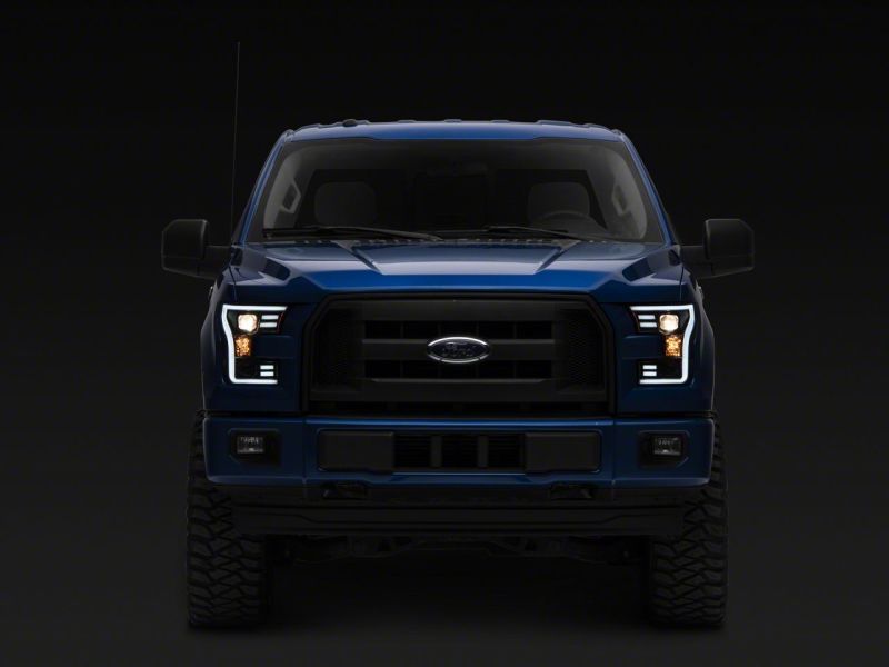 Raxiom 15-17 Ford F-150 G3 Projector Headlights w/ LED Accent- Blk Housing (Clear Lens) - T542837