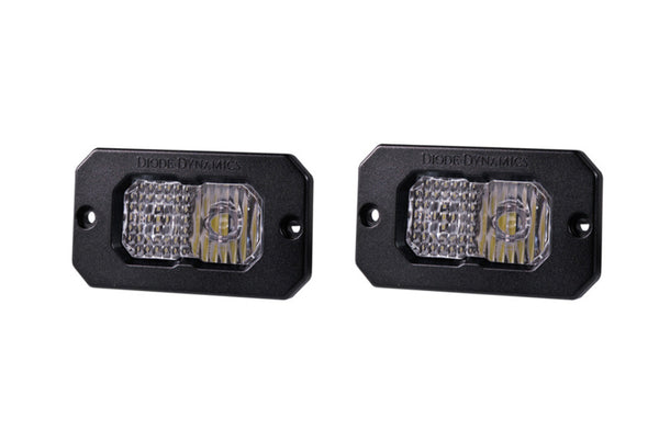 Diode Dynamics Stage Series 2in LED Pod Sport - White Combo Flush RBL (Pair) - DD6728P by Diode Dynamics - front view