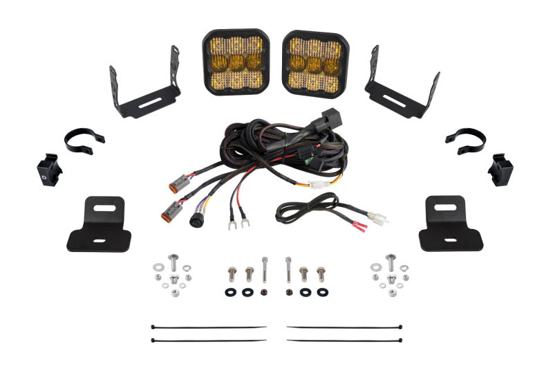 Diode Dynamics 17-24 Can-Am Maverick X3 SS5 Stage Series Ditch Light Kit - Pro Yellow Combo - DD7871