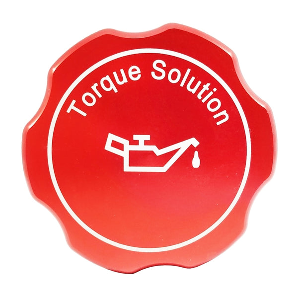 Torque Solution Billet Oil Cap 89+ Subaru - Red - TS-SU-313RD for 1993-2017 Subaru Impreza - front view