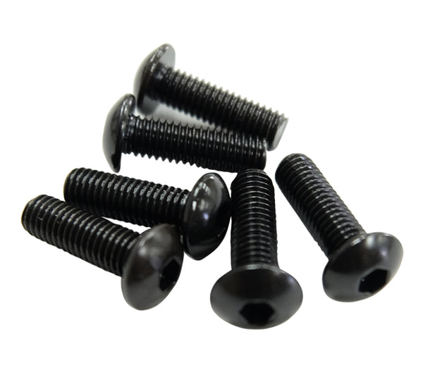 NRG Steering Wheel Screw Upgrade Kit (Flat) - Black - SWS-100BK - front view