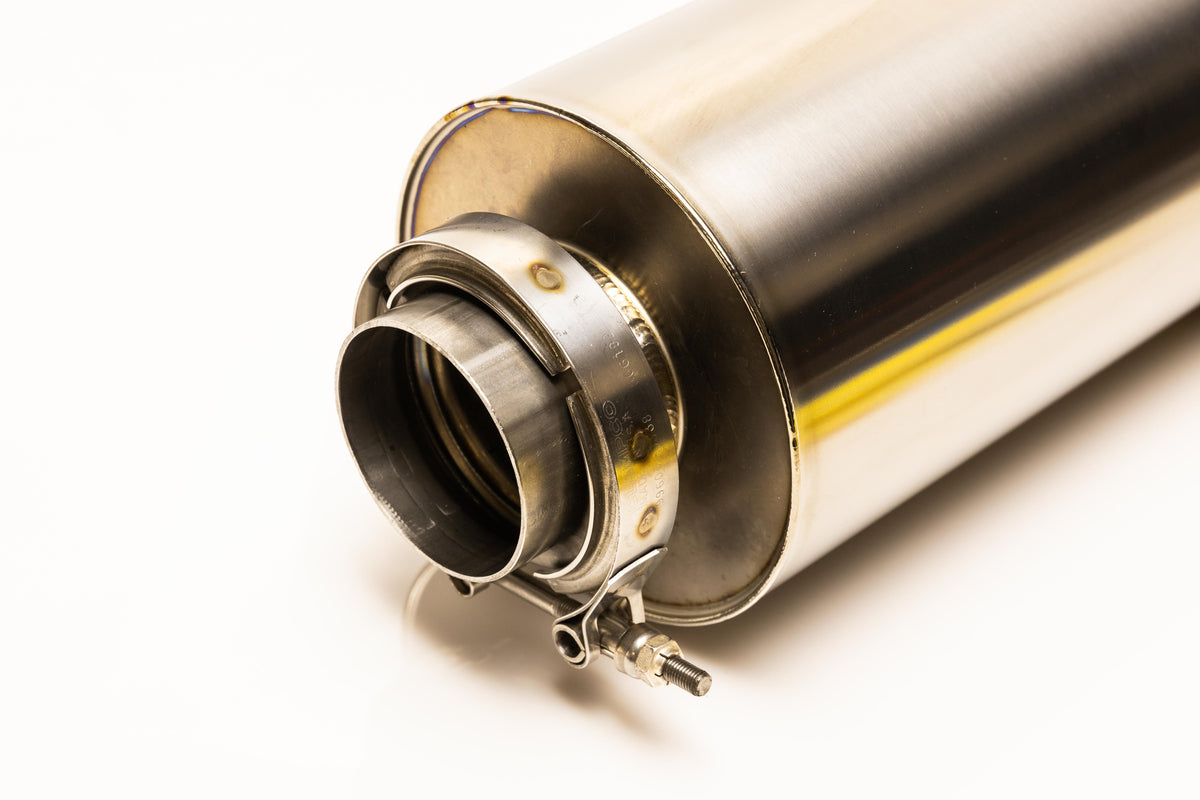 GReddy - Universal RS-Ti Round Titanium Muffler(s) and Tip with V-Band - 11002525