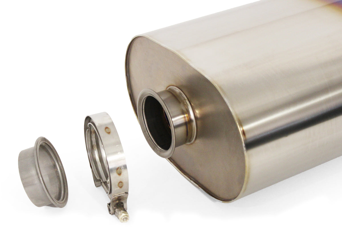 GReddy - Universal RS-Ti Oval Titanium Muffler(s) and Tip with V-Band - 11003530