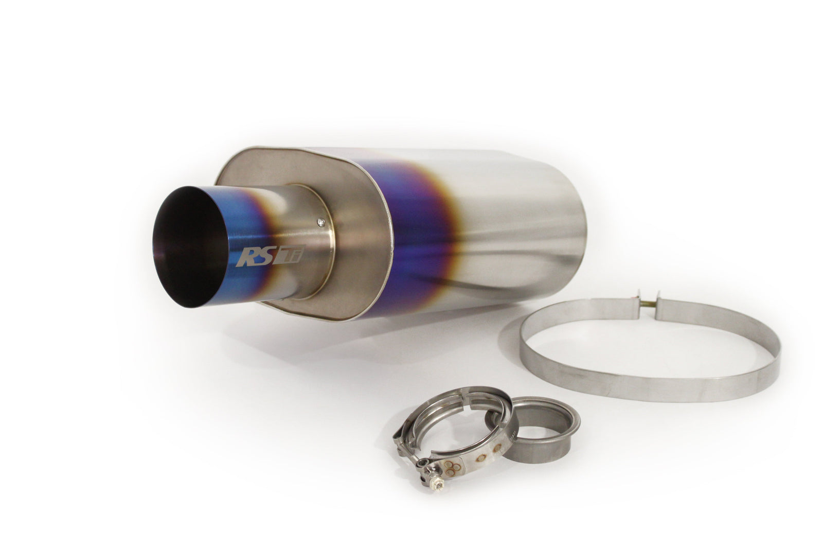 GReddy - Universal RS-Ti Oval Titanium Muffler(s) and Tip with V-Band - 11003530
