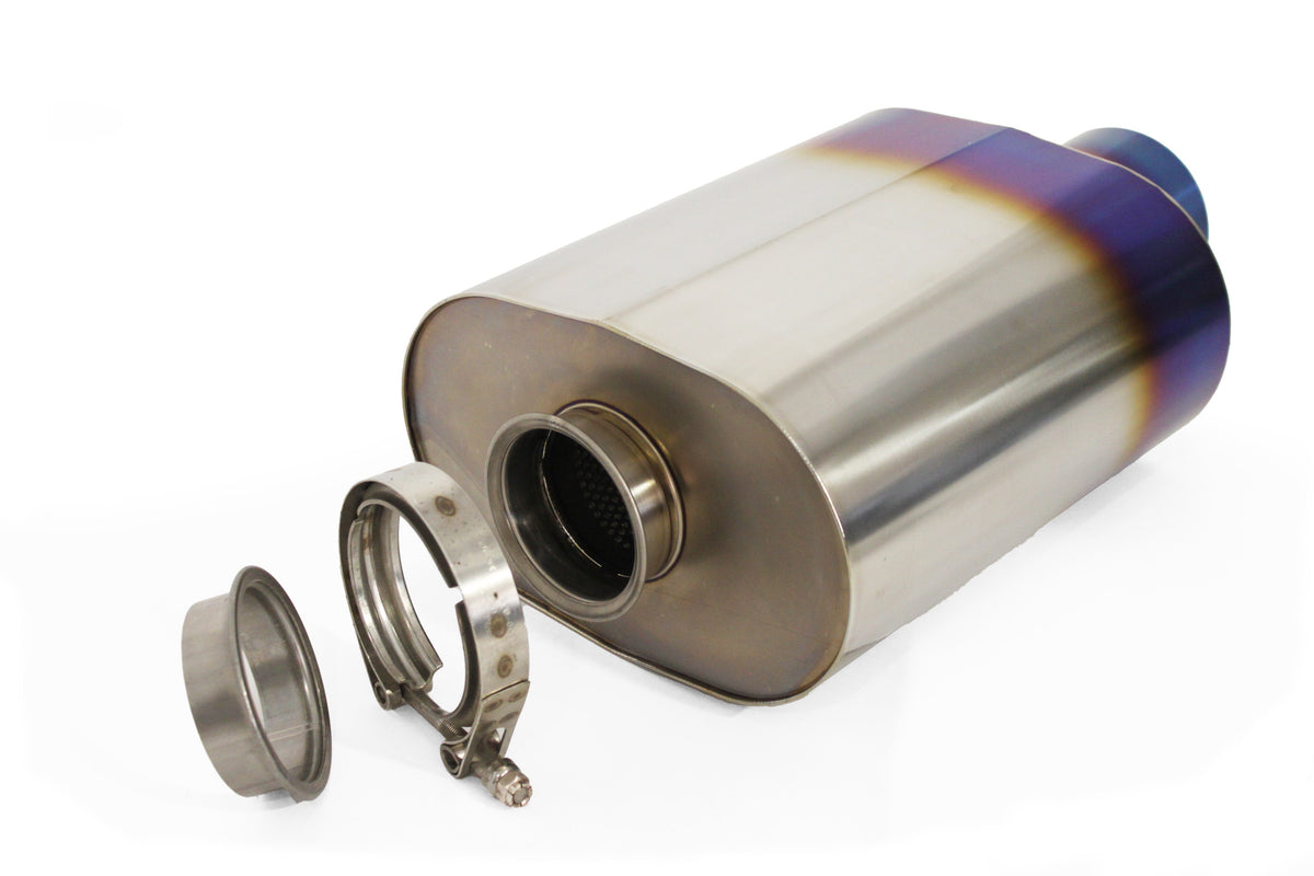 GReddy - Universal RS-Ti Oval Titanium Muffler(s) and Tip with V-Band - 11003530