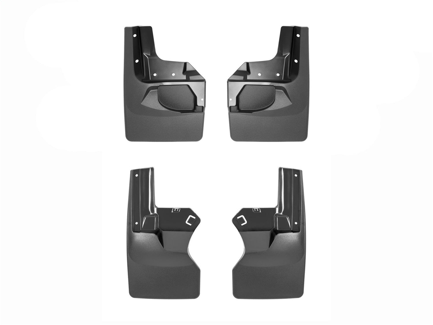 Weathertech - MudFlap No-Drill DigitalFit® MudFlap Kit - Black 20-25 Jeep Gladiator - 110100-120112