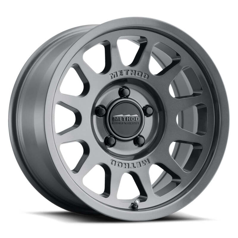 Method MR703 17x9 / -12mm Offset / 108mm Bore / 5x5.5 BP / 4.8in BS - Gloss Titanium Wheel - MR70379055812N