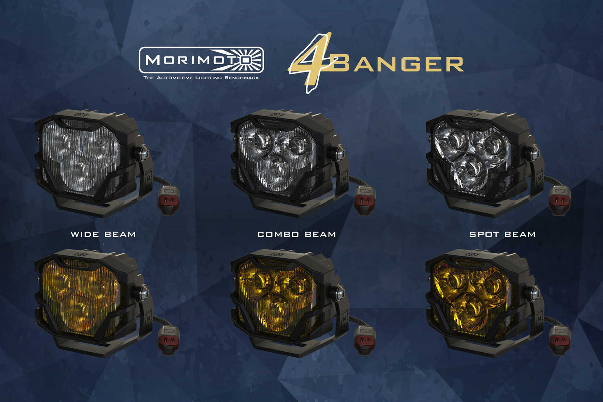 Morimoto - 4Banger Fog Light Kit: JL/JT (2018+) (NCS/Wide/Yellow) - BAF078Y