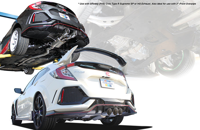 GReddy - Honda (FK8) Civic Type R Full 3" Forward Mid-pipe & Front Over-pipe Upgrade - 10558600