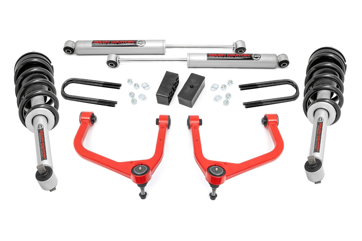 Rough Country - 3.5 Inch Lift Kit - N3 Struts - GMC Sierra 1500 2WD/4WD (2025) - 110531RED