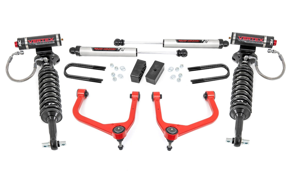 Rough Country - 3.5 Inch Lift Kit - Vertex/V2 - GMC Sierra 1500 2WD/4WD (2025) - 110557RED