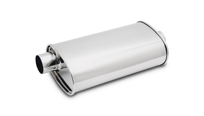 Vibrant StreetPower Oval Muff 5in x 9in x 15in long body 3in inlet I.D. x 3in outlet Offset-Center - 1107