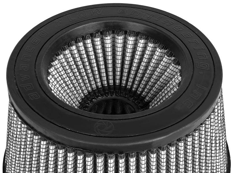 aFe MagnumFLOW Dry S Air Filter 5in. F x 5-3/4in. B x 4-1/2in. T (INV) x 3-1/2in. H - 21-91130