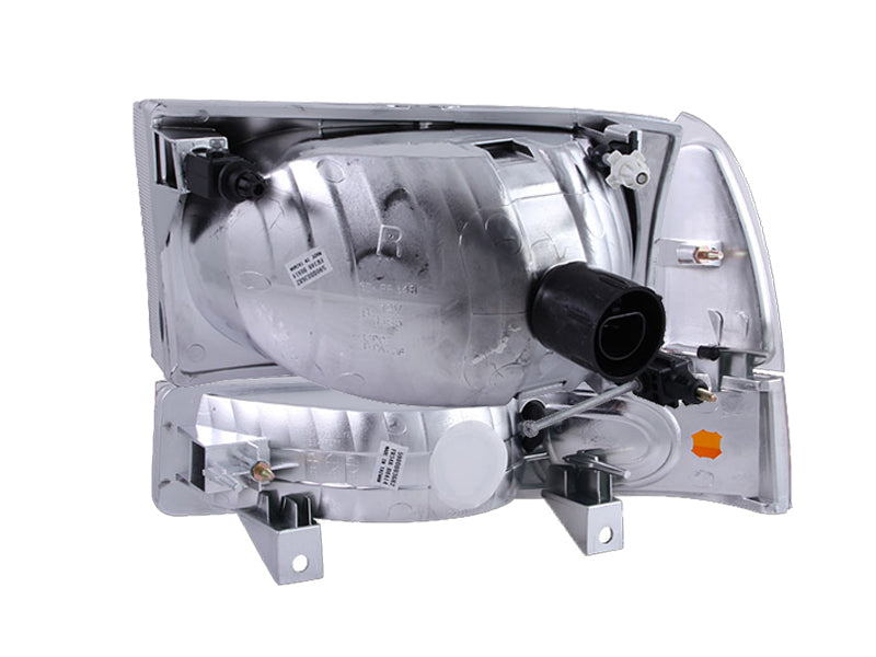 ANZO 2000-2004 Ford Excursion Crystal Headlights Black - 111080