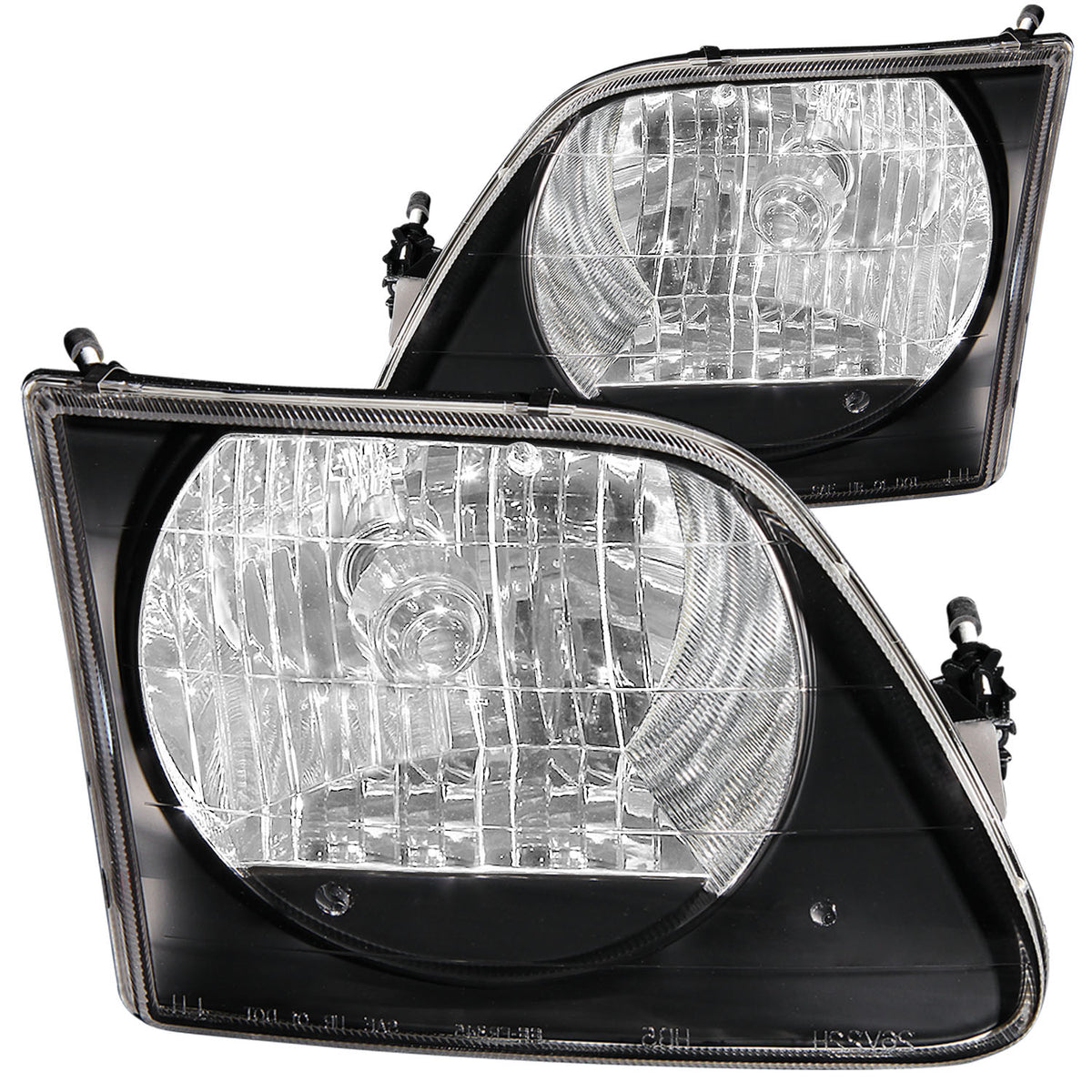 ANZO 1997.5-2003 Ford F-150 Crystal Headlights Black G2 - 111083 for 1997-2004 Ford F 150 - front view