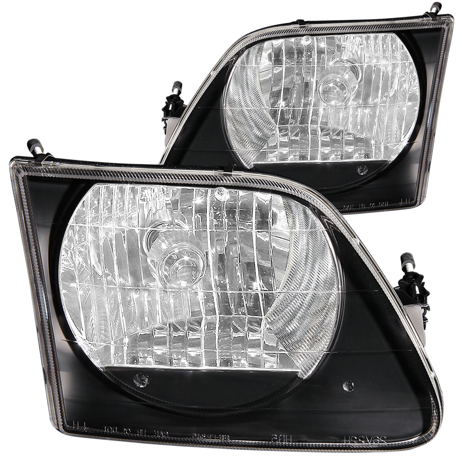 ANZO 1997.5-2003 Ford F-150 Crystal Headlights Black G2 - 111083 for 1997-2004 Ford F 150 - front view