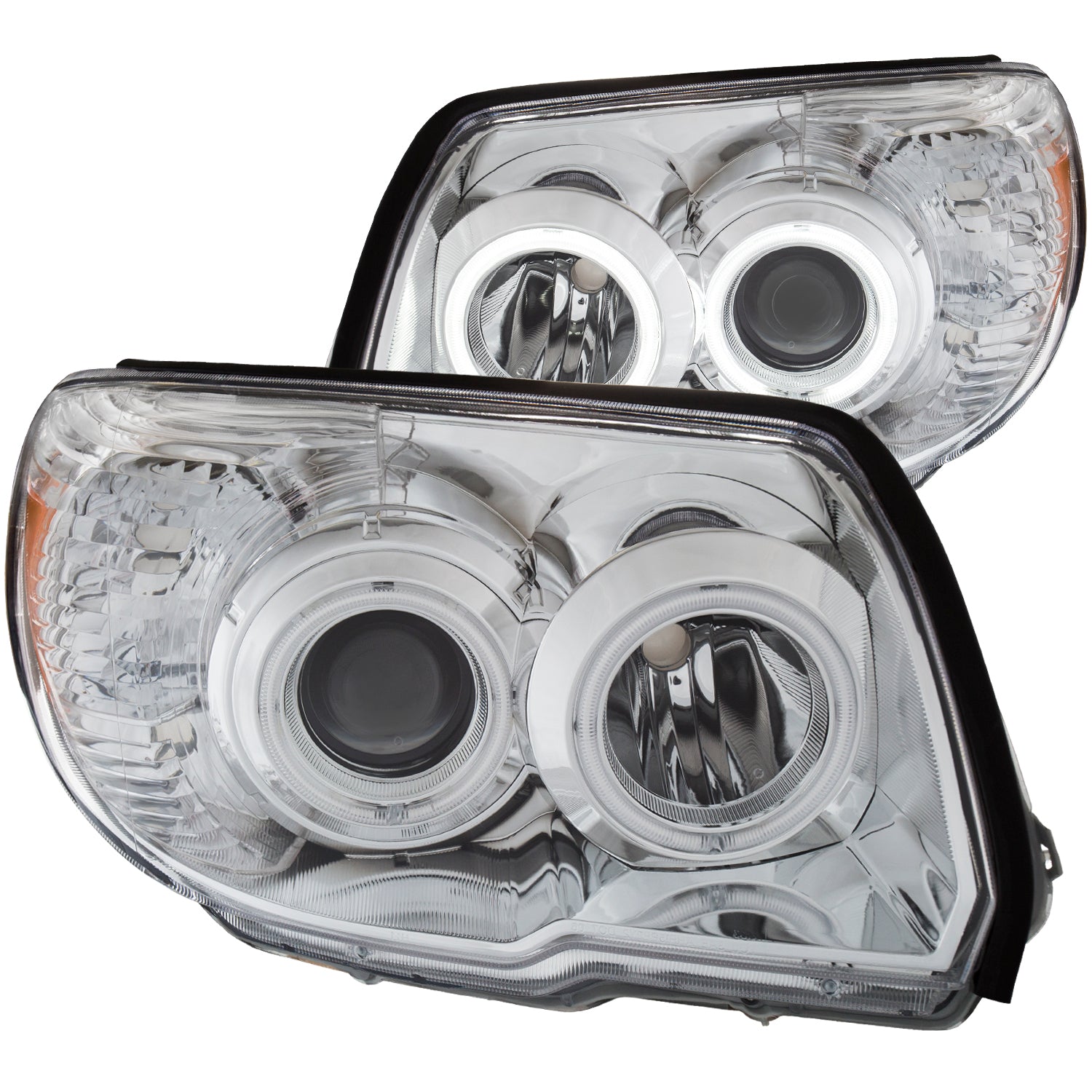 ANZO 2006-2009 Toyota 4Runner Projector Headlights w/ Halo Chrome - 111321 for 2006-2009 Toyota 4Runner - front view