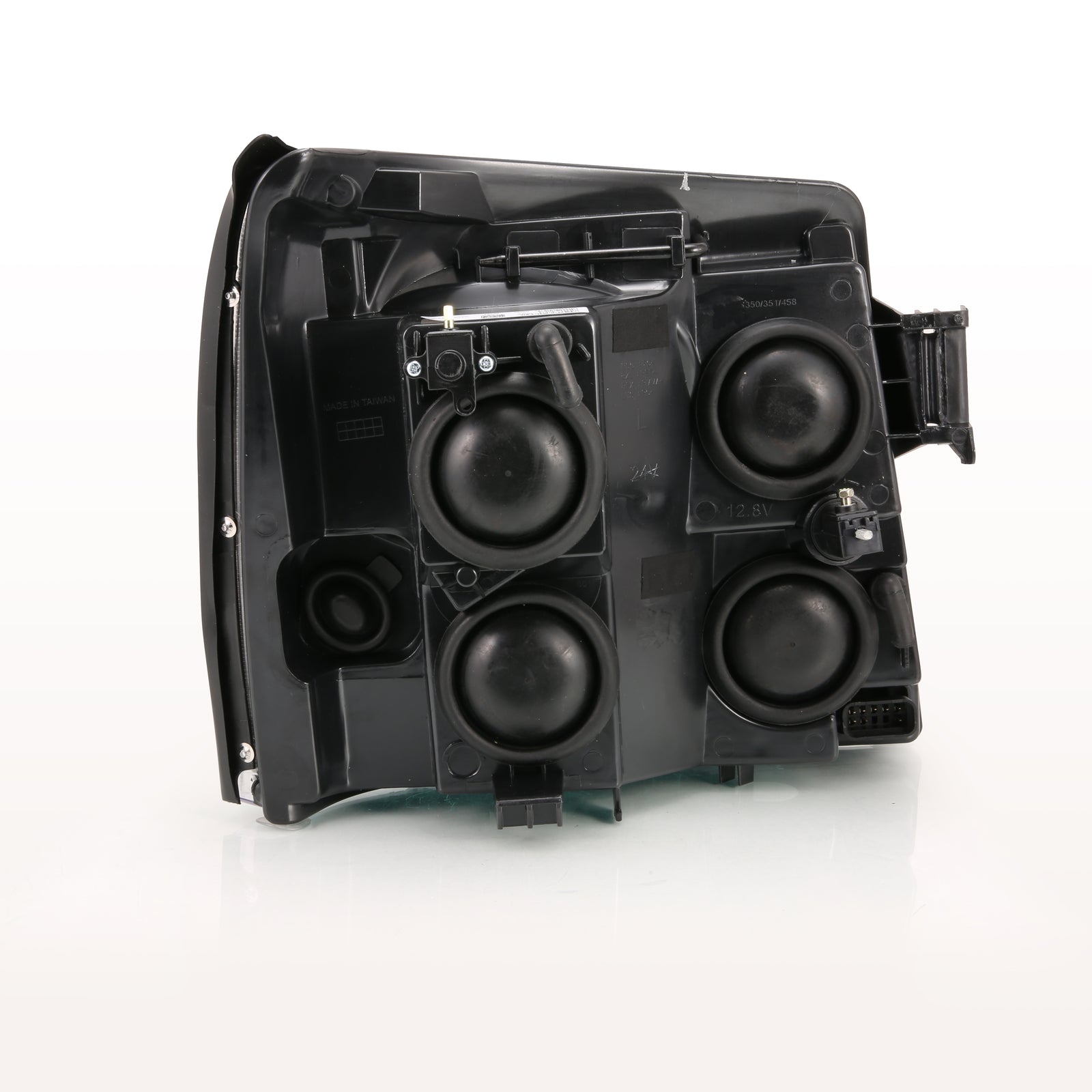 ANZO 2003-2006 Cadillac Escalade Crystal Headlight Black Amber - 111423 for 2003-2006 Cadillac Escalade - front view