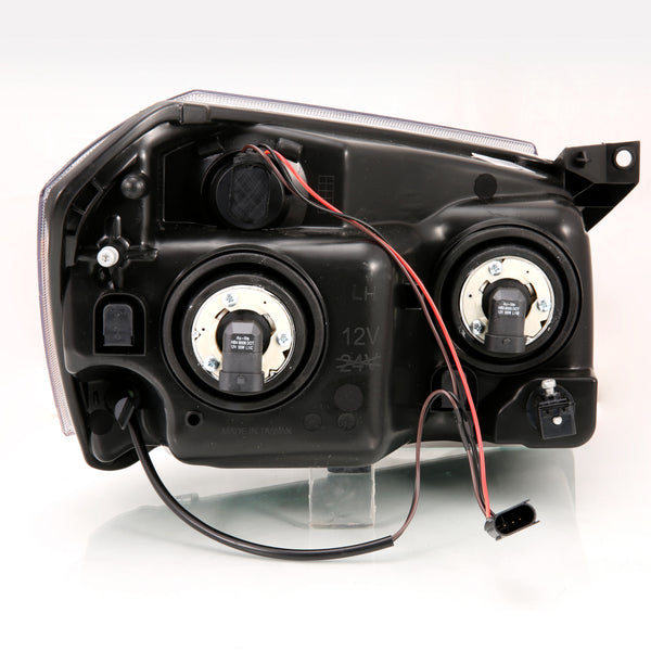 ANZO 2005-2007 Dodge Magnum Crystal Headlight  Black Amber - 111425 for 2005-2007 Dodge Magnum - front view