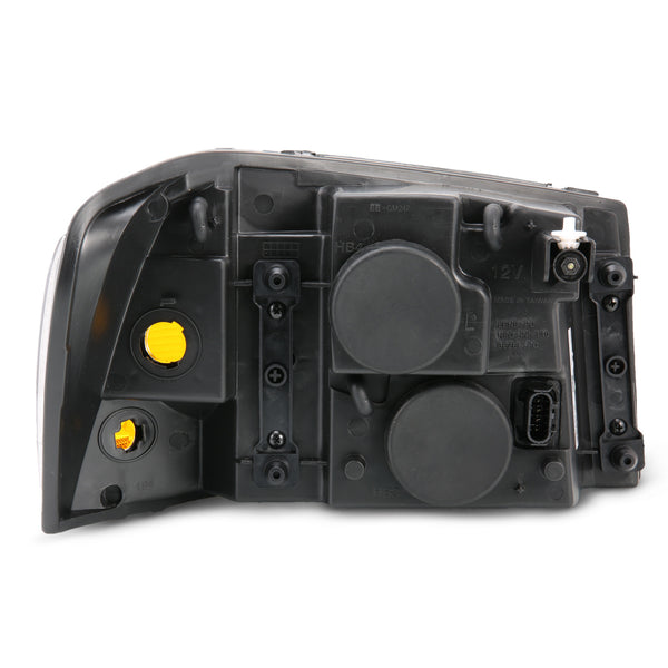 ANZO 2002-2009 Gmc Envoy Crystal Headlight  Black Amber - 111429 for 2002-2009 GMC Envoy - front view