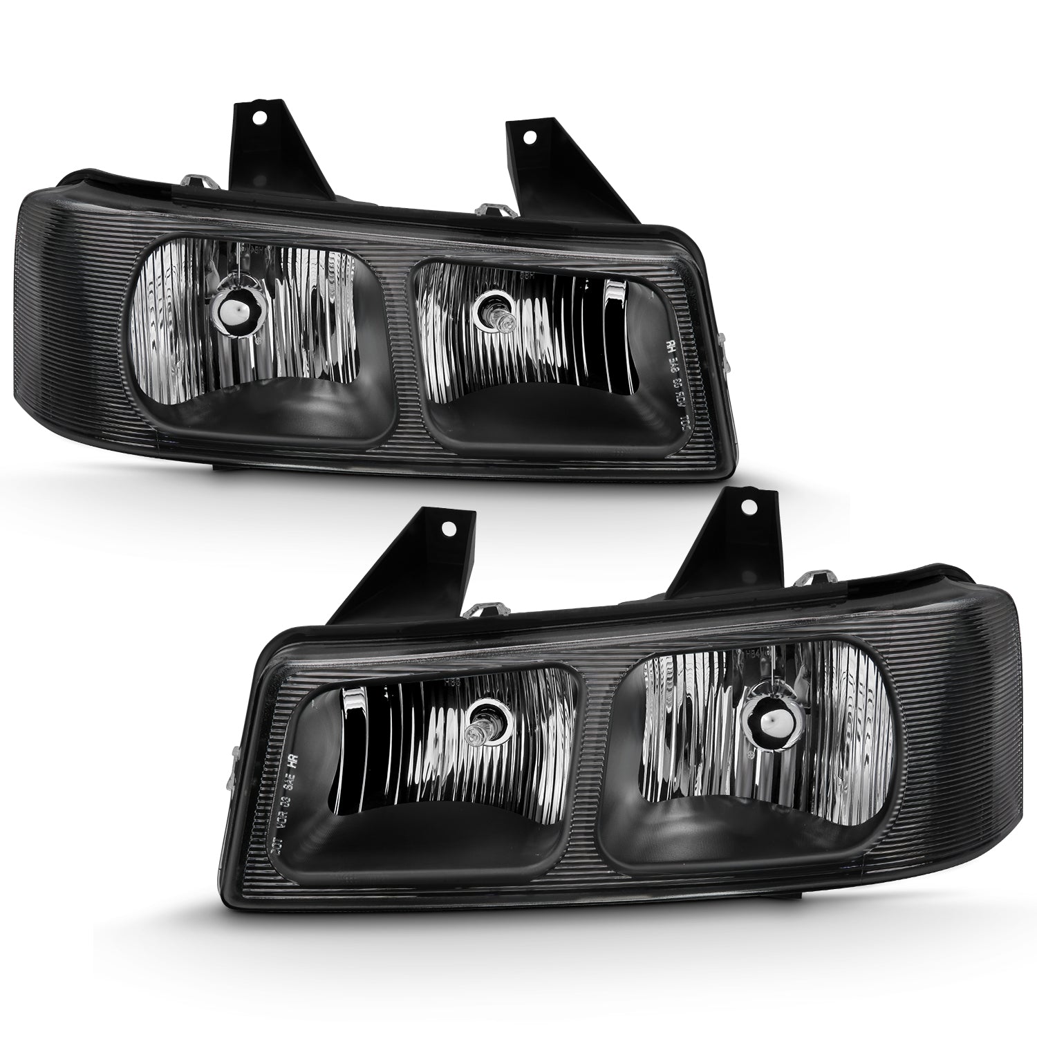 ANZO 2003-2017 Chevy Express Crystal Headlight Black - 111474 for 2003-2017 Chevrolet Express 2500 - front view