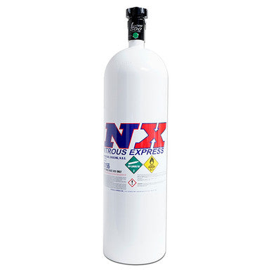 Nitrous Express 15lb Bottle w/Lightning 500 Valve (6.89 Dia. x 26.69 Tall) - Black - 11150B