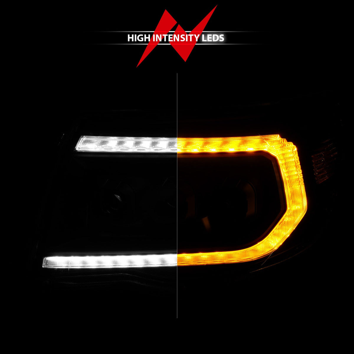 TOYOTA TACOMA 05-11 FULL LED PROJECTOR HEADLIGHTS BLACK W/ INITIATION FEATURE & SEQUENTIAL SIGNAL