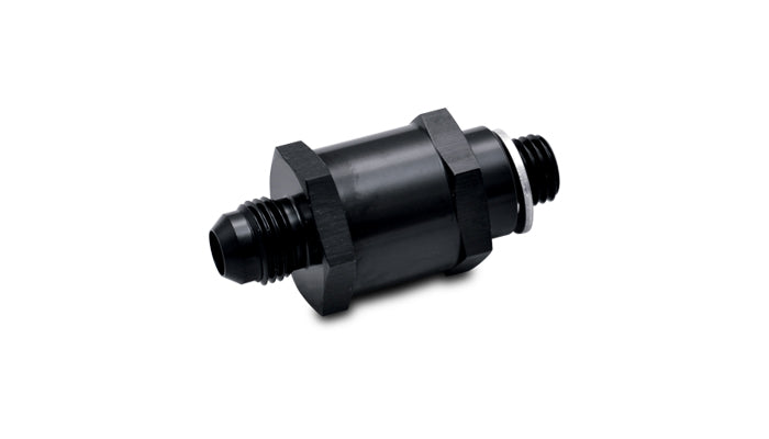 Vibrant Fuel Pump Check Valve -6AN Male Flare to 12mm x 1.5 Metric - 11198