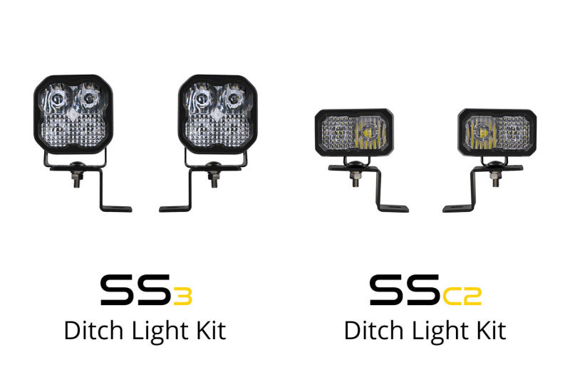 Diode Dynamics 21-22 Ford F-150 SS3 Stage Series Backlit Ditch Light Kit Sport - White Combo - DD7369