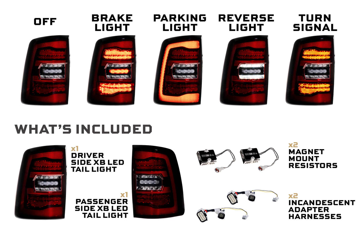 Morimoto - XB LED Tail Lights: Ram HD (2019+) (Set / Red) - LF752