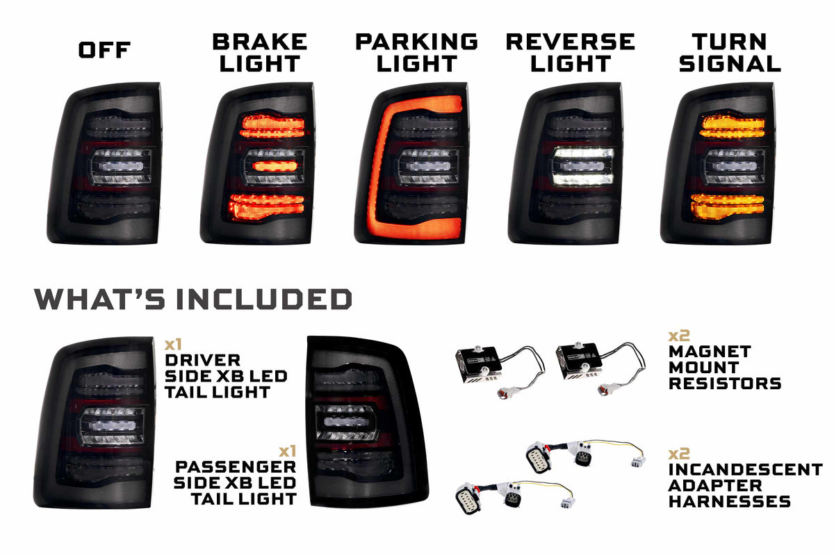 Morimoto - XB LED Tail Lights: Ram HD (2019+) (Set / Smoked) - LF753